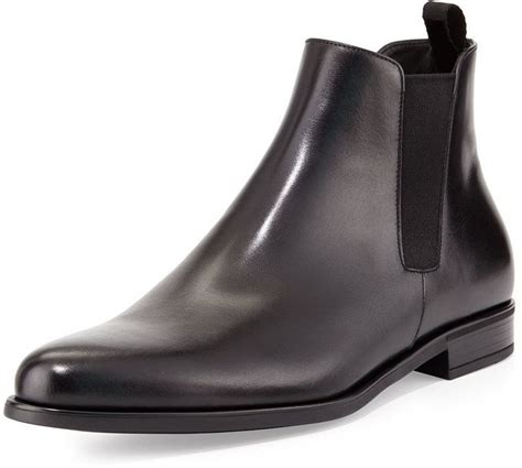 prada dress leather chelsea boot|prada chelsea boots suede.